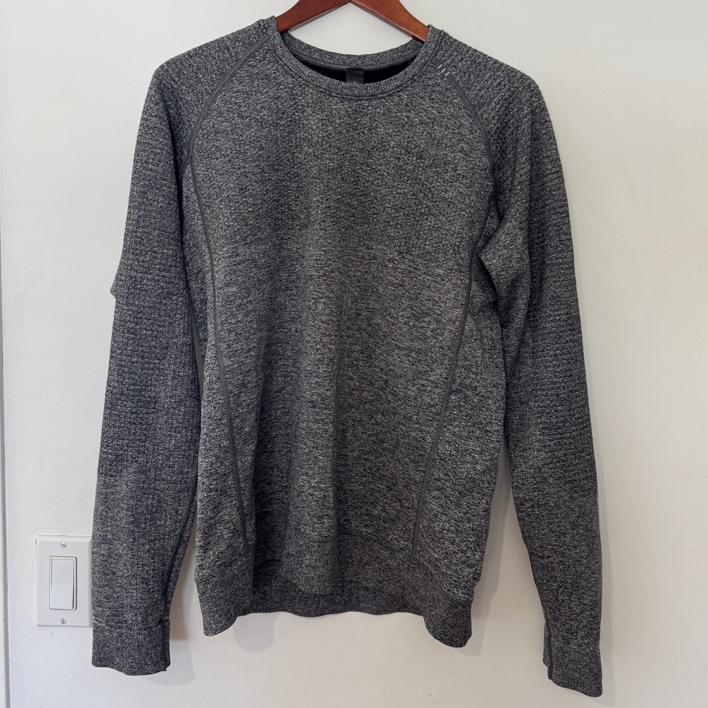 lululemon athletica Men's Gray Crewneck Sweater - Heathered Charcoal